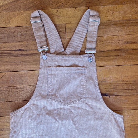 Forever 21 size M tan corduroy overall dress - Picture 3 of 8